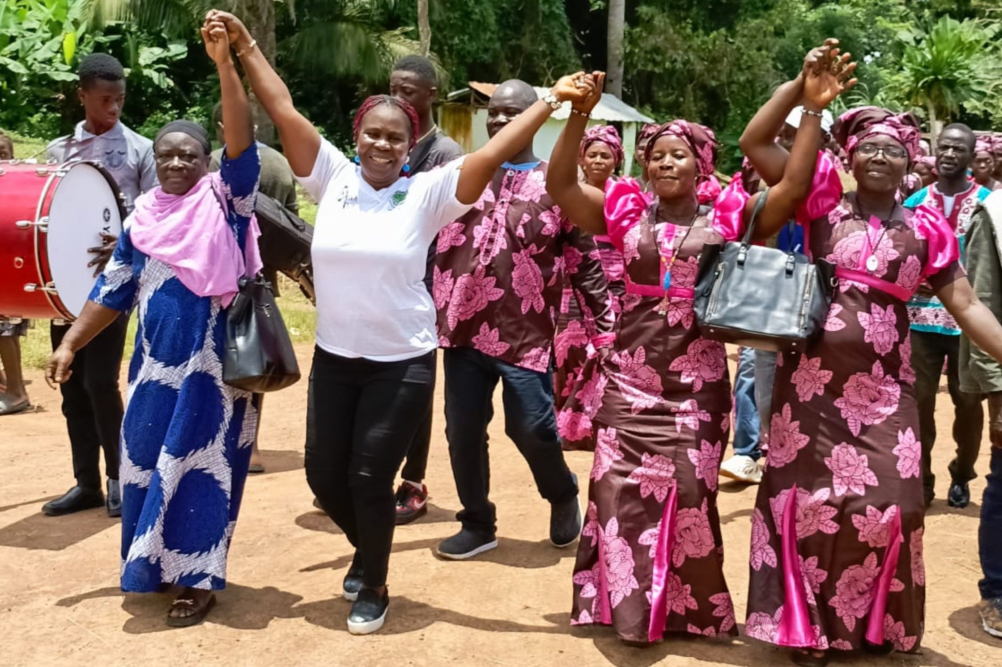 Five Women Coworking Top View